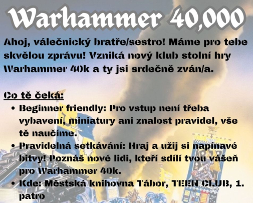 Klub Warhammer 40k startuje!